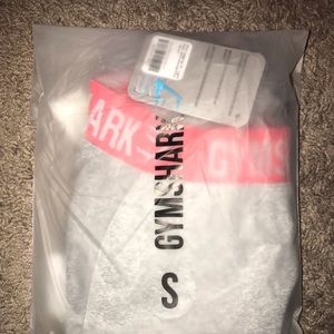 Gymshark Flex Leggings Light Grey Marl Pink Small